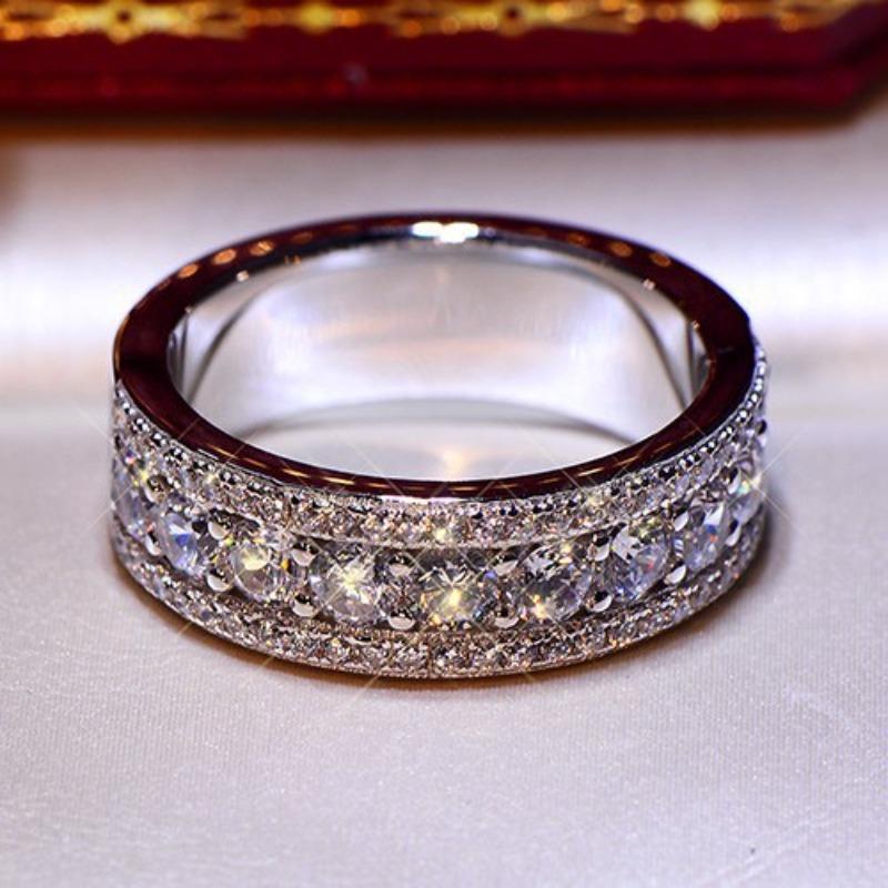 Jewelry Micro Diamond Gold Plated Ring Europe and The United States Popular Hard