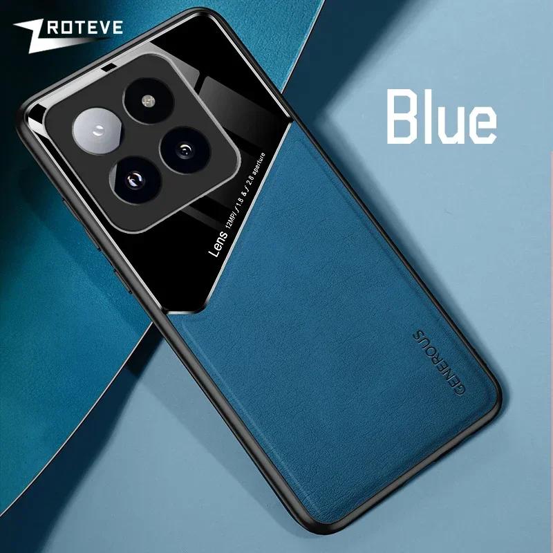 

Для Xiaomi14T Pro Чехол Zroteve Leather Texture Soft Frame PC Чехол для Xiaomi 14T 14 Ultra Mi 13 13T Xiomi Mi13 Lite Mi14T Чехлы For Xiaomi 14T Pro синий