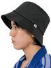 Bucket Black X Black [Zaction] Moisture-wicking, Quick-drying Hat, L,