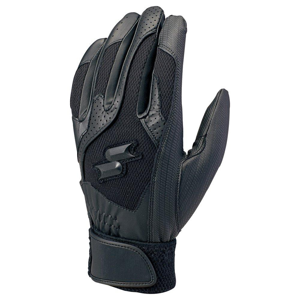 

SSK Baseball Batting High School Baseball Both Size L Gloves, Compatible, Hands, BG3004W, Black,