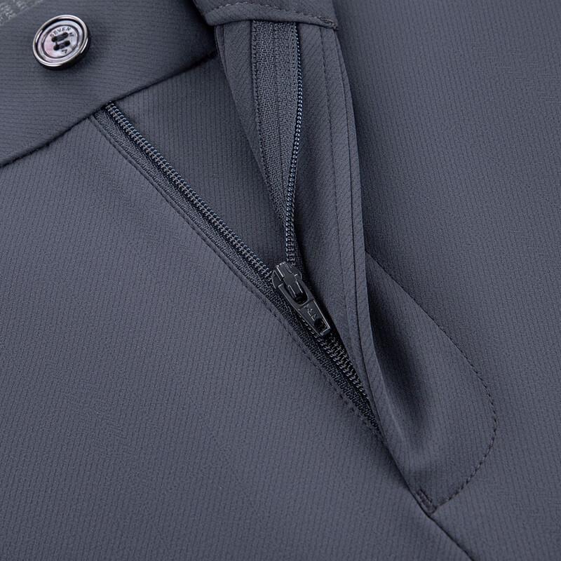 Qipai Men's Geometric Print Straight-Leg Four-Way Stretch Pants