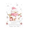 Christmas Snowman Decorations, Electrostatic Glass Door Decoration, Shopping Mall Window Flower Atmosphere Stickers