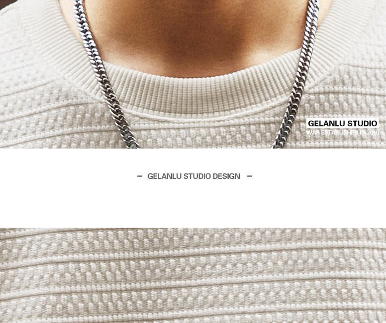 Moletom Americano Leve de Luxo Masculino Ge Lan Lu - Tendência Outono/Inverno, Com Pelúcia, Manga Longa, Caimento Solto Casual