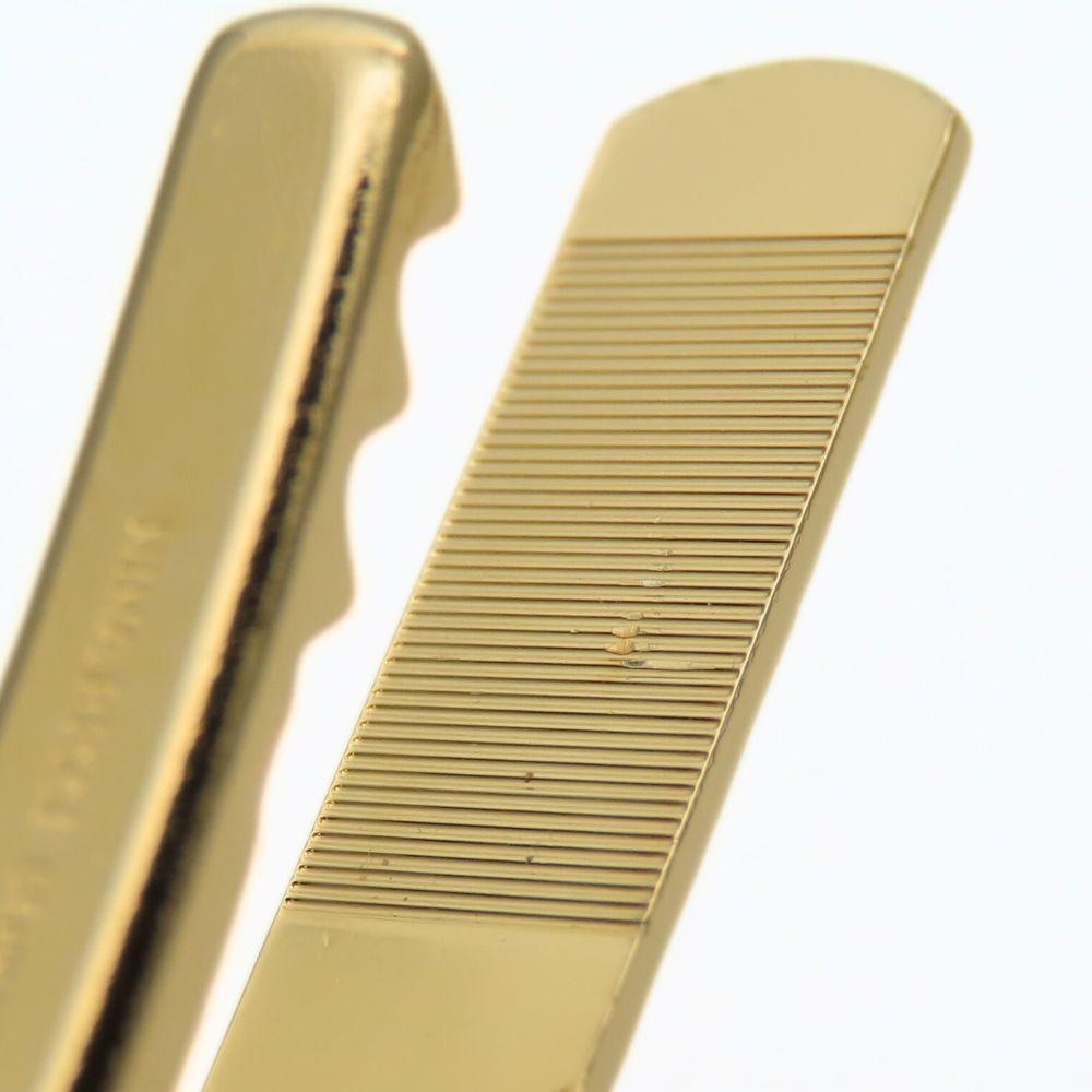 Used NINA RICCI Cuffs Tie Pin Set Metal Gold Silver Suit