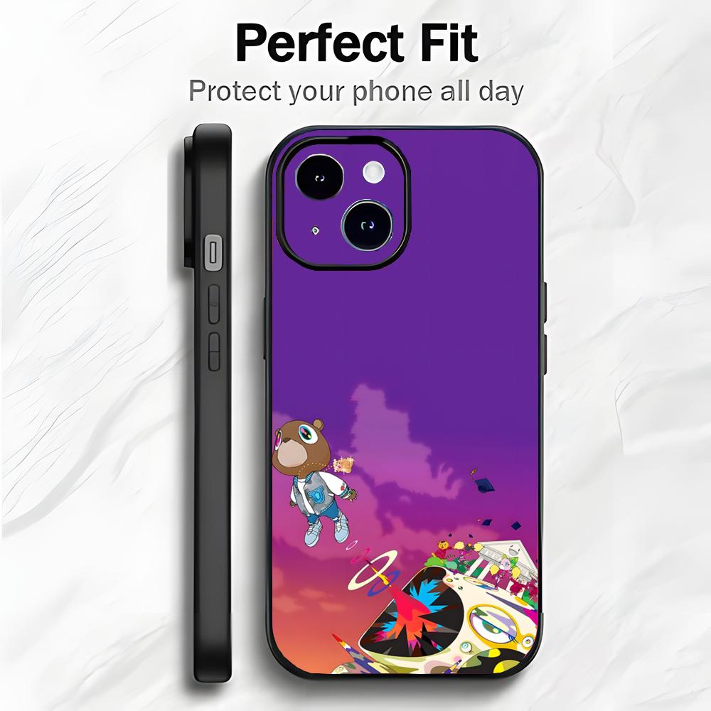 Bold Rap American Rapper K-Kanye West Phone Case Phone Case Soft Packaging Lightweight For iPhone17 16 15 14 13ProMax