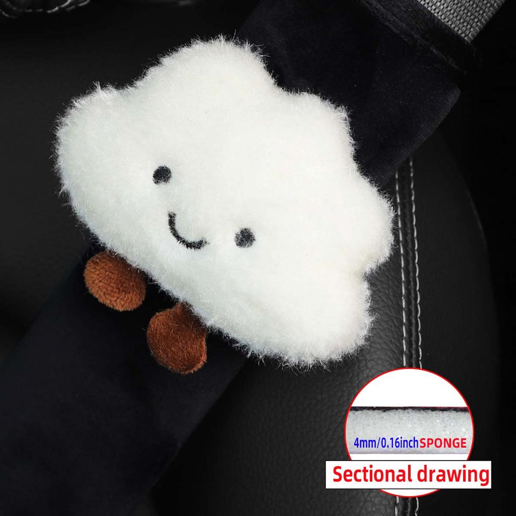 A cute cloud doll plush car seat belt shoulder protector safety belt cover