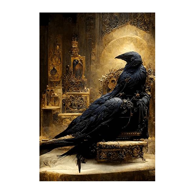 Raven Queen Sacral Redemption Posters and Prints Wall Art Pictures Flower People Canvas Painting Living Room Home Decor Cuadros