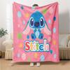 1Pc Stitch Adventure Polka Dots Blanket Soft Throw Blanket For Home Bedroom Bed Sofa Travel Office Solid Christmas Blanket
