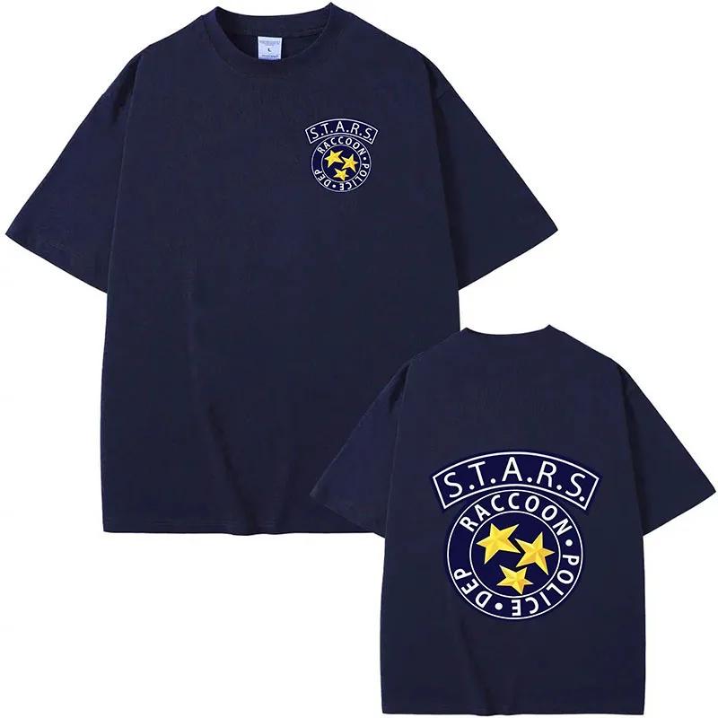 Resident Evil Logo Print T-Shirt for Men & Women Harajuku Y2k Vintage T-Shirt Summer Cotton Couple Plus Size T-shirt