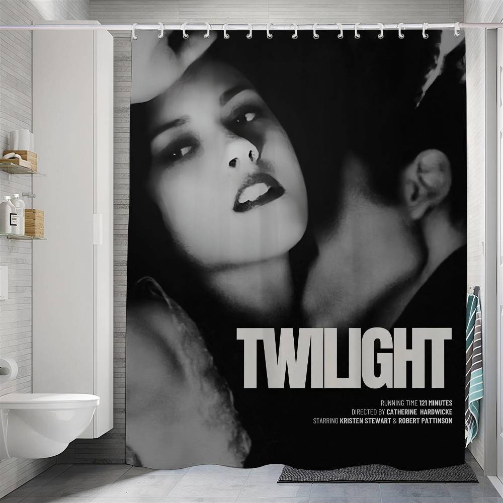 Classic Movie Twiligh Funny And Creative Beach Shower Curtain Waterproof Polyester Bath Curtains For Bathroom Decorate With Hook