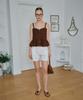 GREENBUTTER Pintuck Lace Trim Shorts (Ivory)
