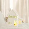 Keramik-Weihnachthaus-Ornament mit Nachtlicht - Festliche Schreibtischdekoration