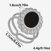 Different Style Silver Color Ring Black Oil Drop Open Adjustable Stainless Steel Rings For Women Men Accessories Enamel Jewelry
