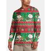 Autumn and Winter Men's Santa Claus 3D Printed Crew Neck Long Sleeve T-Shirt