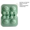 Bear Shape Ice Cube Mold 4-Cavity Silicone Ice Tray Easy Release