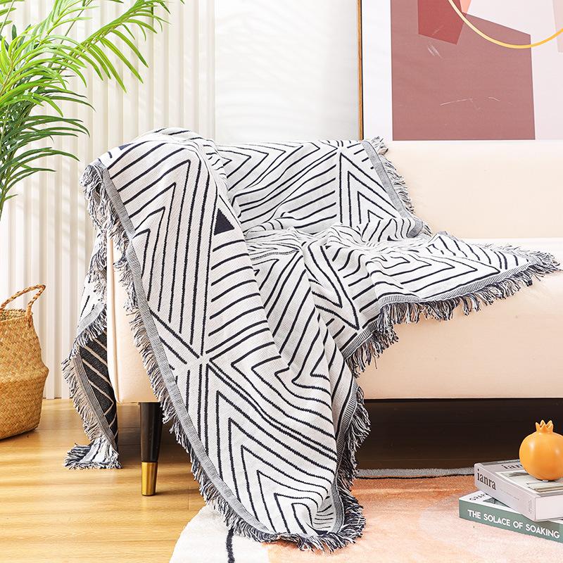 Double Side Boho Plaid Decorative Blankets For Bed Sofa Cover Camping Picnic Blanket Mat Tapestry Chair Couch Slipcover Blanket