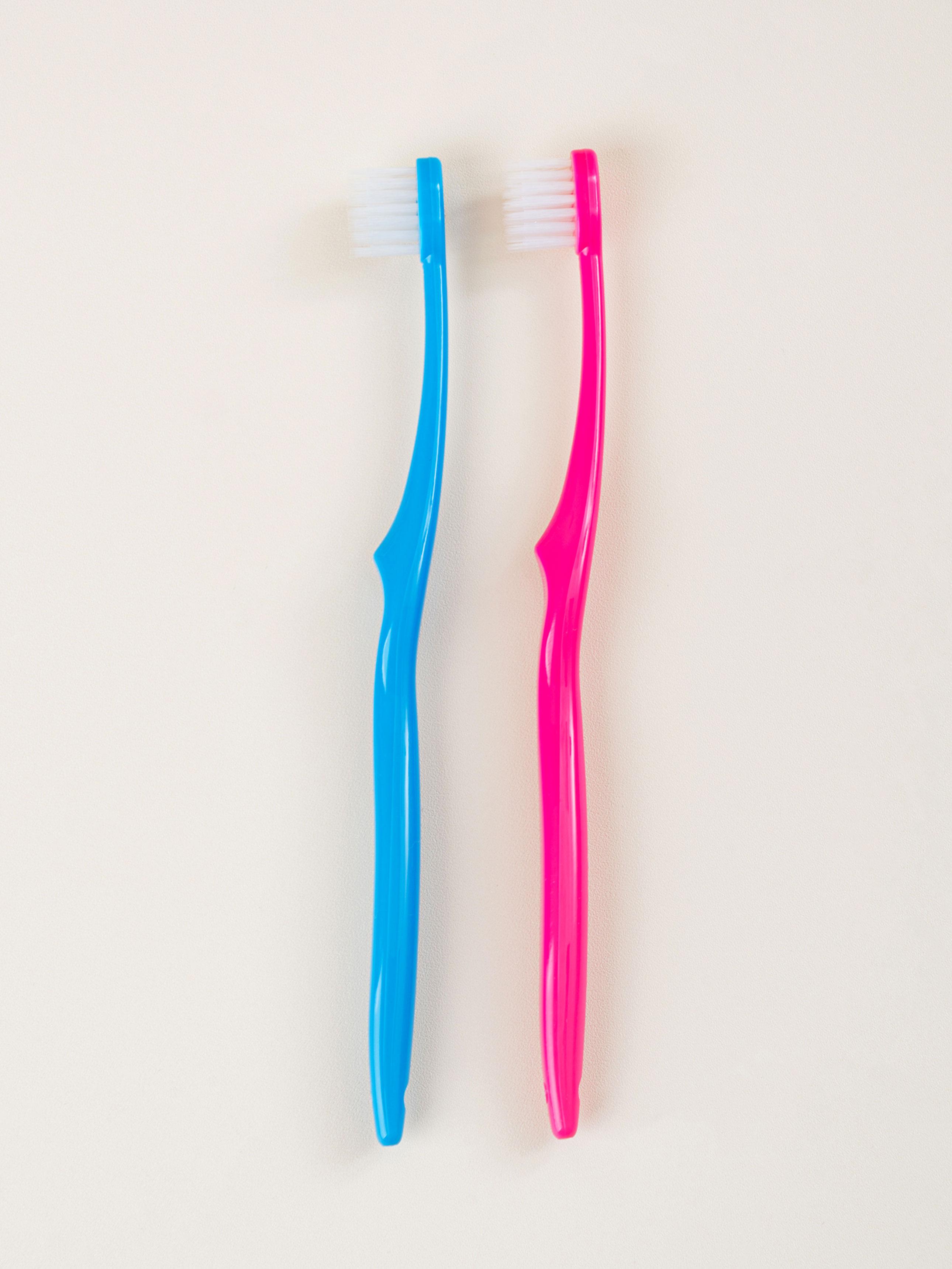 Japanese Compact Dual Fine Bristle Toothbrush (2-Pack) 1ea