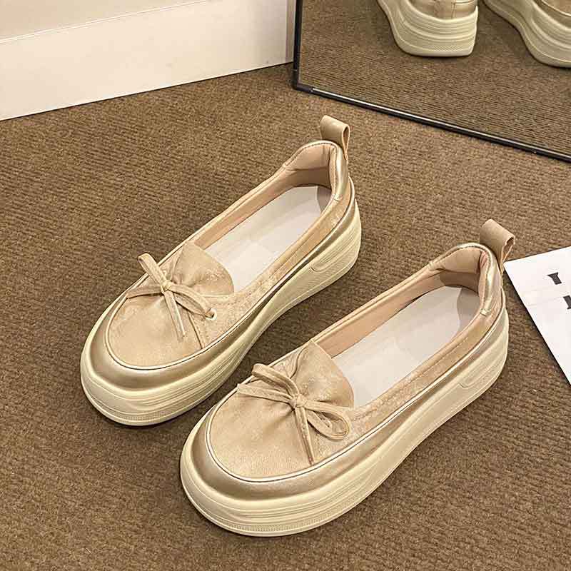 Shallow Single Shoes Retro Casual Wholesale New Summer Breathable One Pedal Heightening Thick-soled Mother Shoes Female Explosion