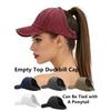 Stylish Retro Washed Backless Baseball Cap Versatile Sun Protection Women Ponytail Hat Summer Outdoor Sun Hat for Daily Wear