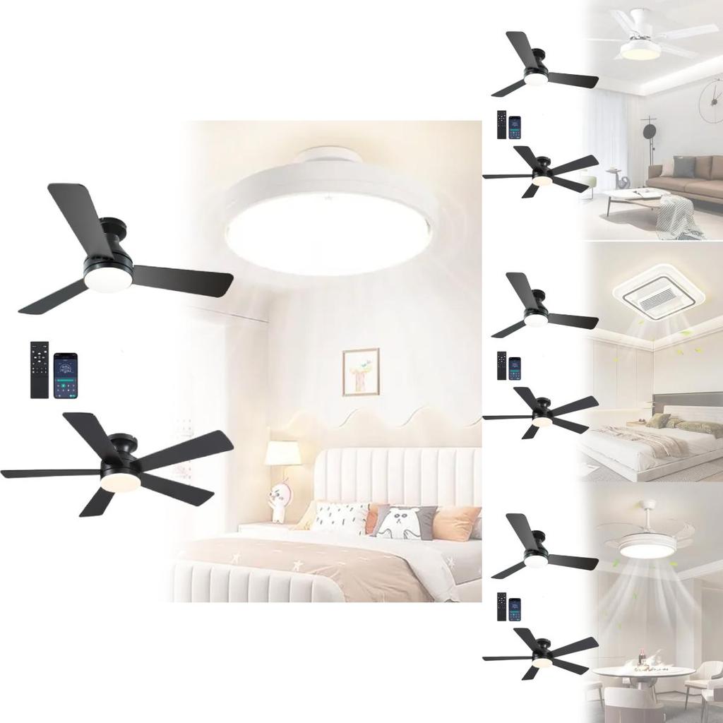 Ceiling Fan Light With Blades For Bedroom And Living Room Decor