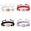 Retro-Style Evil Eye Bracelet: Handmade Woven Cord, Adjustable for Women