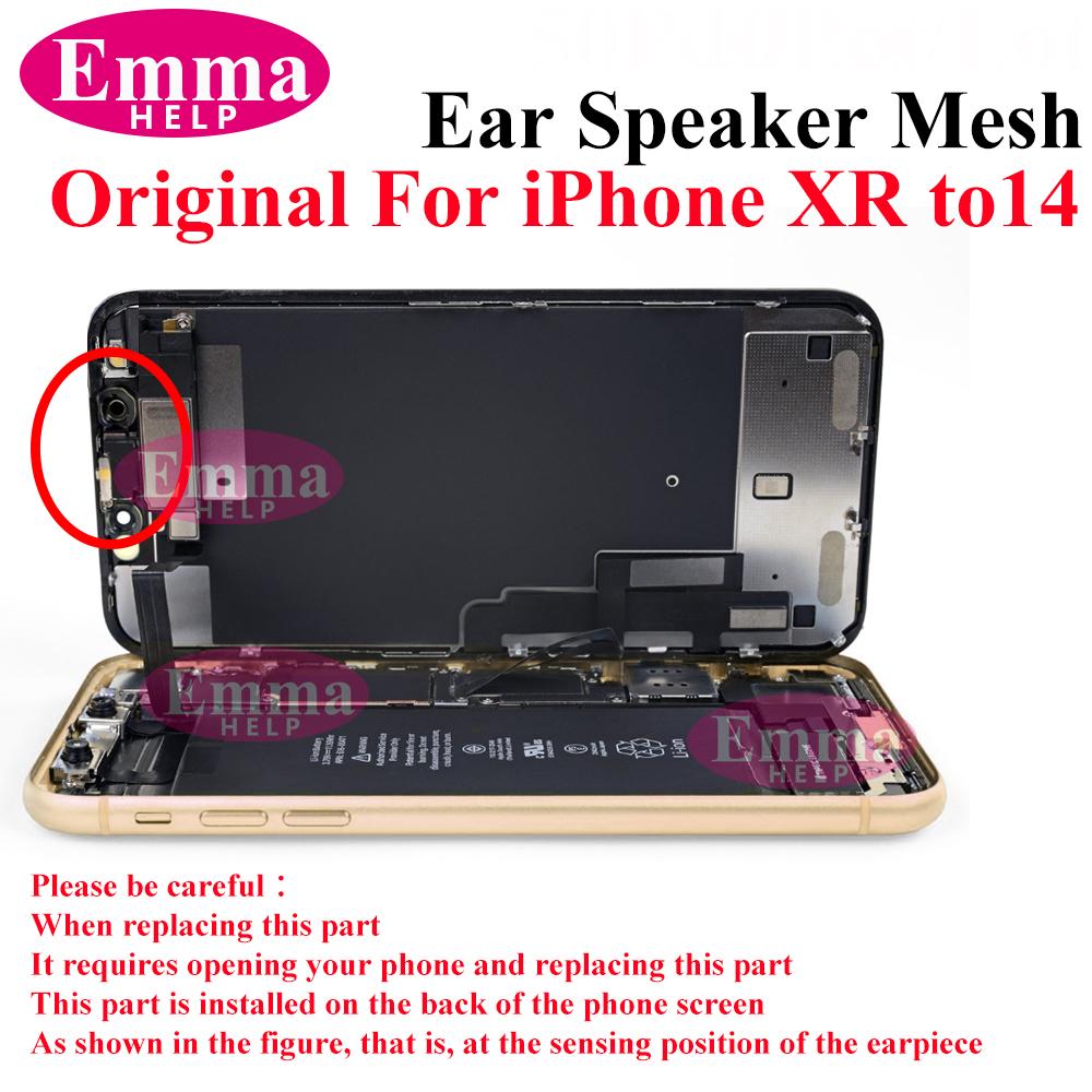 10Pcs A+ Earpiece Mesh for iPhone 14 13 12 11 Pro XR X XS Max Anti Dust Adhesive Sticker Receiver Net Double Speaker Tape