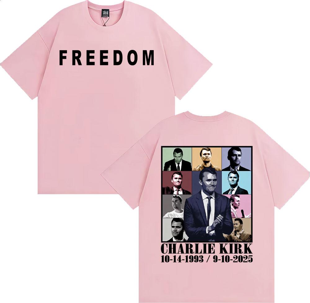 Justice for Charlie Kirk Memorial Freedom Tshirt Unisexs Clothing Fashion High Street Trend T Shirts Cotton Comfort Casual Tshirt