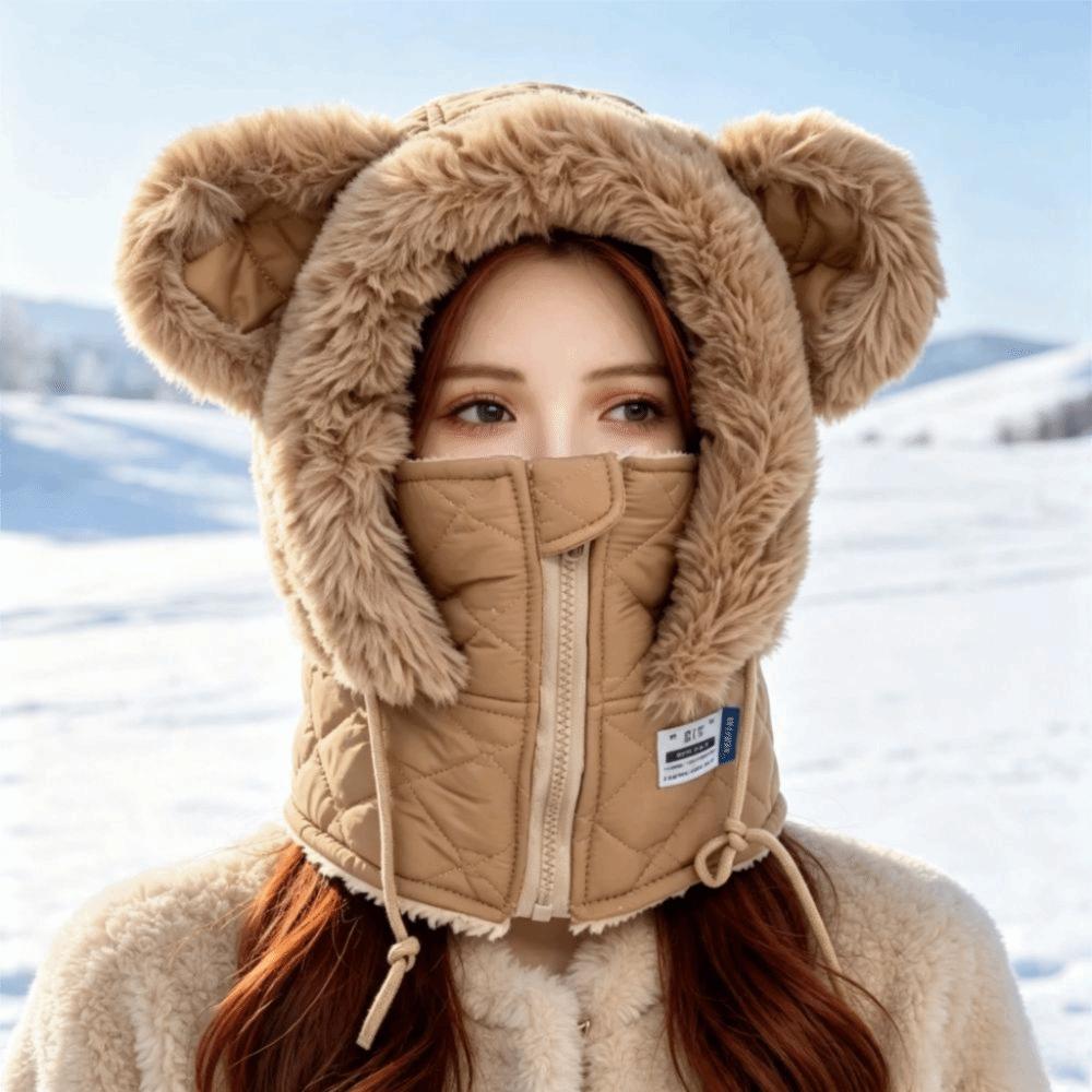 Windproof Winter Balaclava Hat Thick Ear Protection Hat Warm Winter Integrated Cap Winter