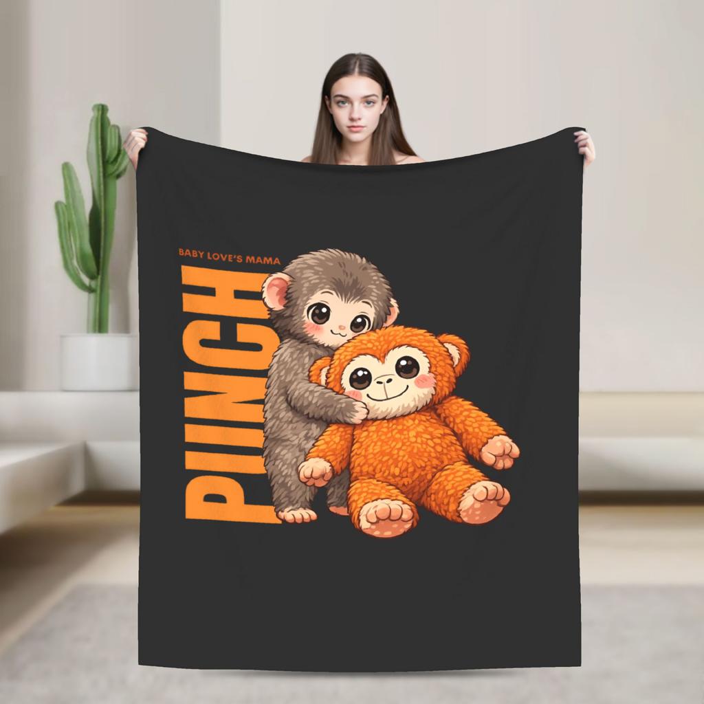 Soft Bedding Throws Travel Monkey Punch Blanket Flannel Bedspread For Bedroom Trend Sofa Bed Cover
