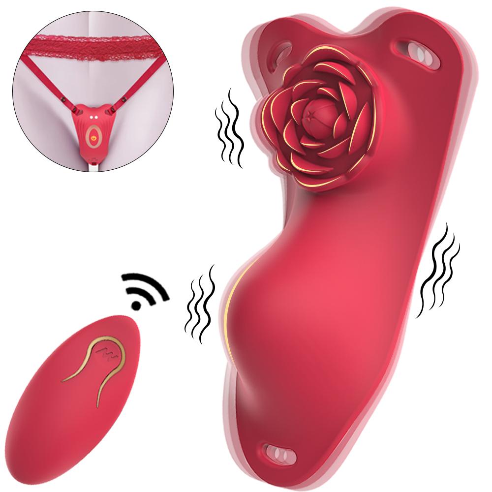 Wearable Panty Butterfly Vibrating Rose Vibrator Remote Control Clitoral Stimulator G Spot Massage Sex Toys For Women Couples