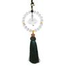 Rear View Mirror Hanging Lotus Glass Pendant Tassel Car Interior Accessories for Elegant Decor and Gift Ideas