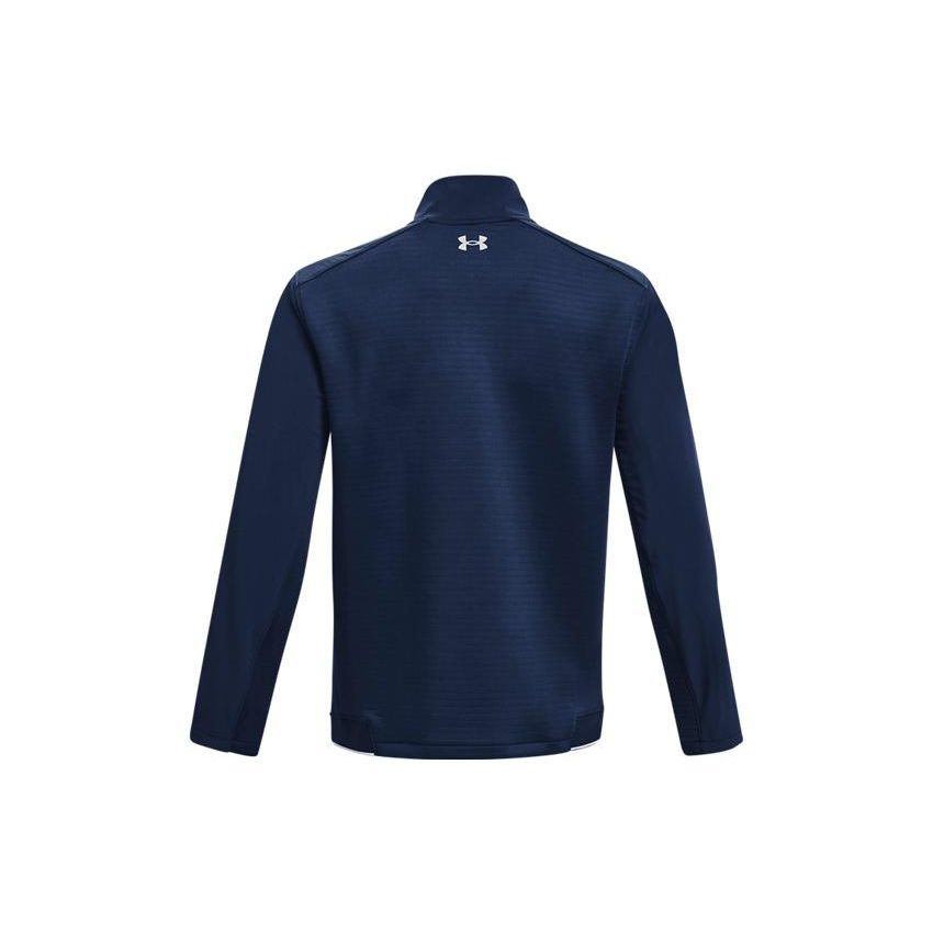 Under Armour Glow-In-The-Dark Letter Logo Print Half-Zip Pullover Sweatshirt Men Tops Dark-Blue 1373409-408