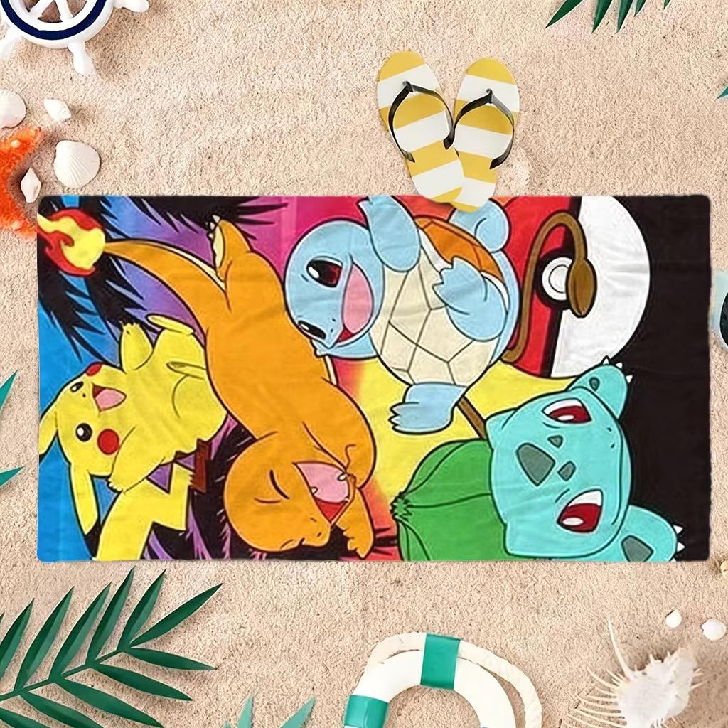 P-Pokemon Multi Use Beach Towel, Quick Dry Super Absorbent Soft for Yoga Pool Home Sports Travel, Gift for Friends