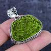 Natural Moldavite Quartz Gemstone 925 Sterling Silver Jewelry Pendant 1.62" ETC-14320