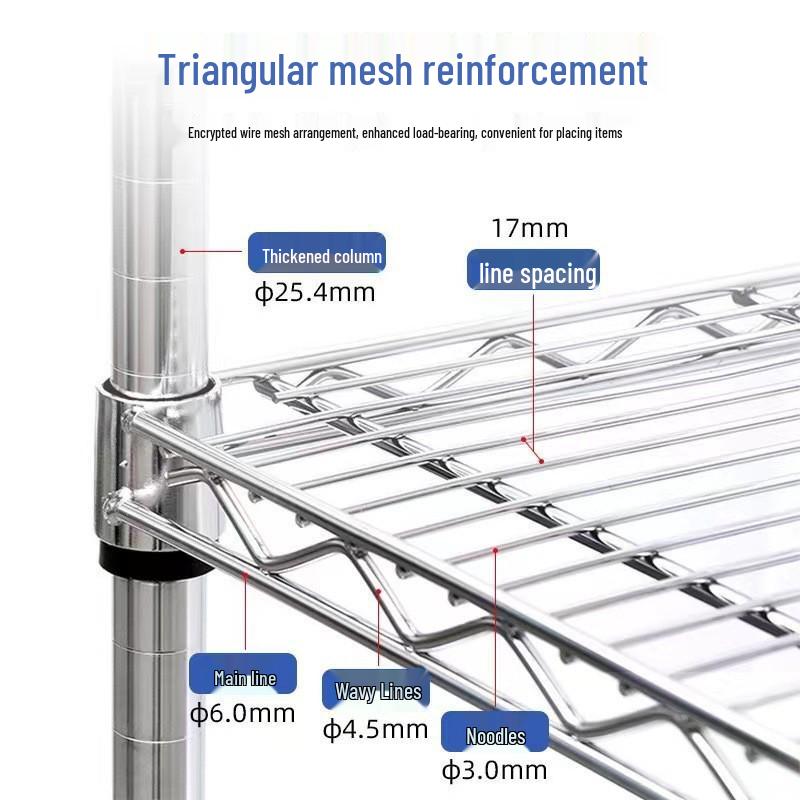 Thickened Multi-layer Wire Mesh Storage Rack for Electronics and Workshop