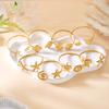 Vintage Stainless Steel Ocean Series Bangle for Women Gold Color Shell Starfish Conch Turtle Bracelet Boho Beach Party Jewelry