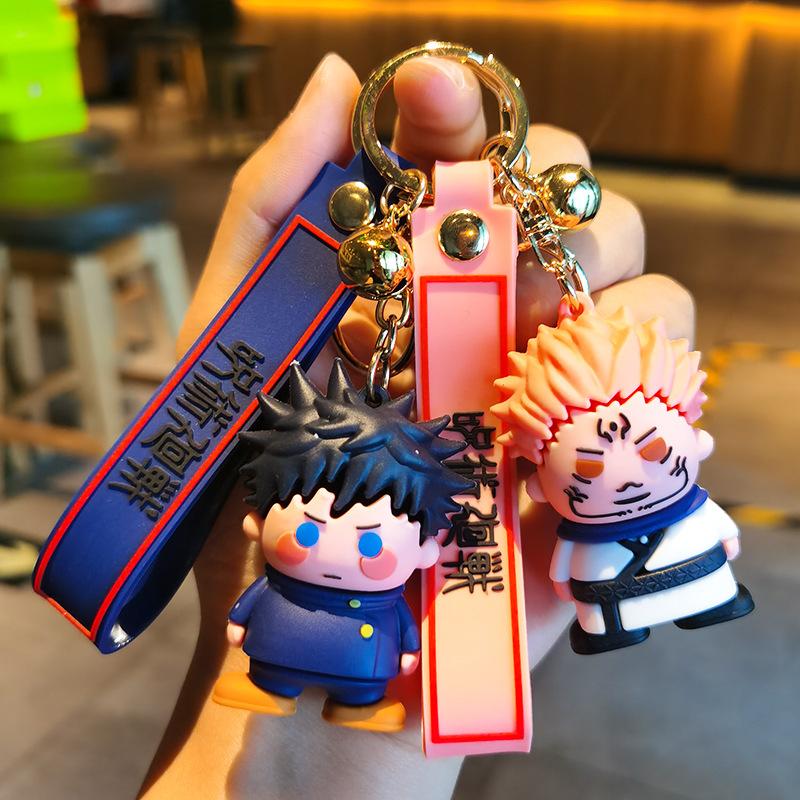Jujutsu Kaisen Chibi Klíčenka Gojo Satoru Itadori Yuji Vlastní Klíčenky Kreslený Vtipný Šperk Dárek pro Přátele Klíčenka Anime