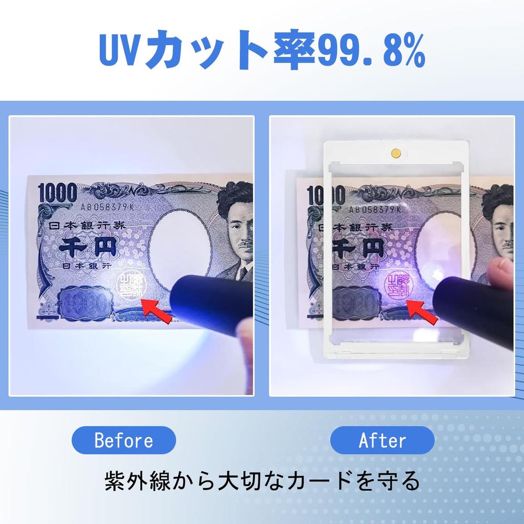 FFOGG Magnetic Card Card UV Transparent and Ultra Clear White Compatible with Pokemon Cards and Set of 10 Loader, Loader, 35pt, Protection,