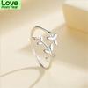 Latest Minimalist Minimalist Literature Art Olive Leaf Sterling Tone Jewelry Chic Stylish Branch Personality Opening Rings R217Simple