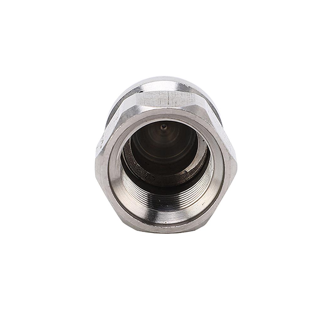 5000PSI High Pressure Washer Nozzle Pipe Dredging Cleaning Nozzle Stainless Steel Jetter Nozzle Ball Head Front 1 Rear 3 Holes G3/8in