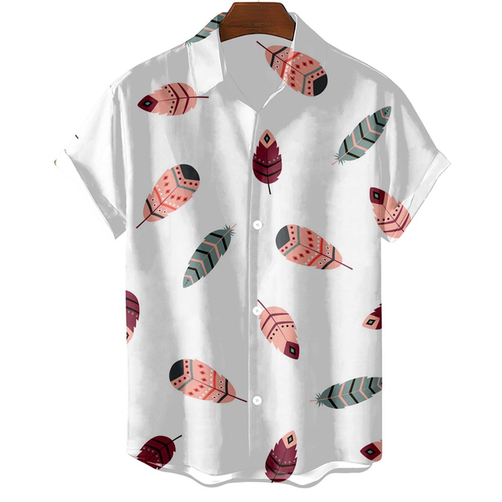 Mode Original Herrenhemd Hawaii Lässig Herren Slim Fit Kurzarm Oberteile Übergröße Einfach Federdruck Camisa MasculinaA