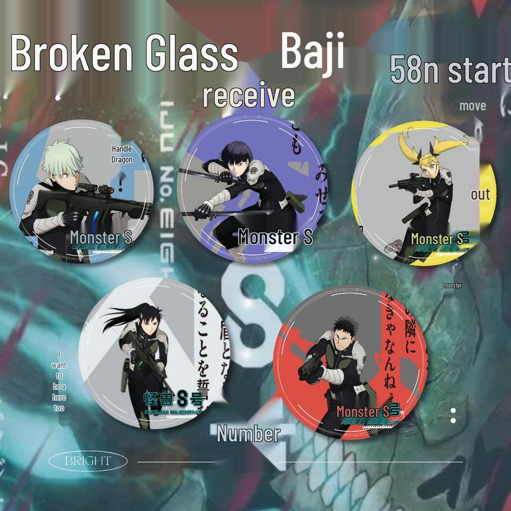 

Kaiju No. 8: Soshiro Hoshina Tinplate Badge Pin Brooch Charm 58mm Monster #8 Shattered Film