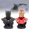 Atemberaubendes 16cm Eisen Schwarzer Panther Halbfigurenmodell Perfekt für Schreibtischdekoration Geschenke
