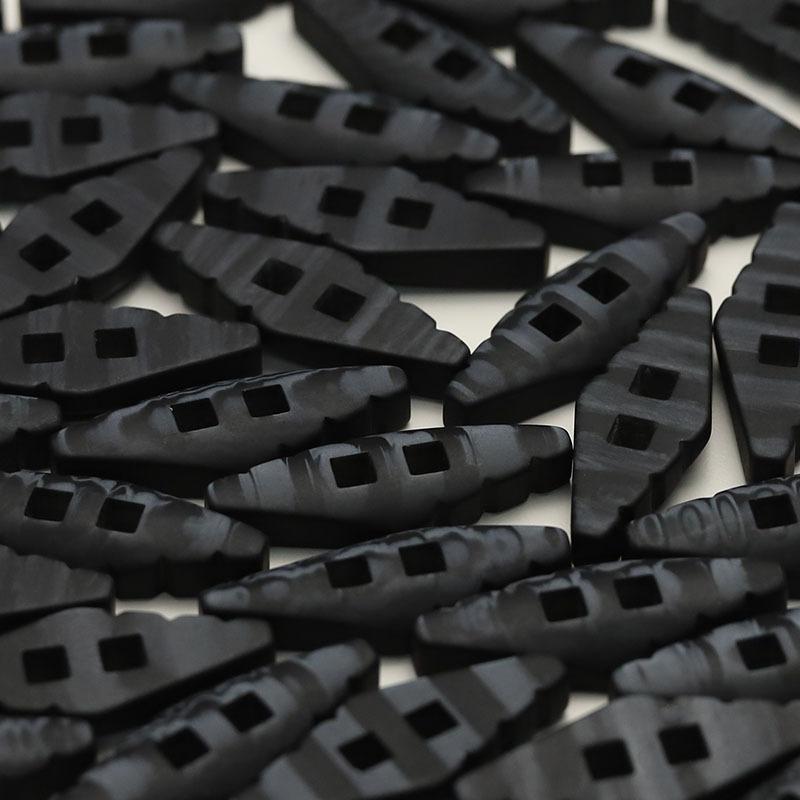 5Pcs Rhombus Two-Eyed Resin Buttons Double-Sided Woolen Fur Coat Buttons Women'S Jacket Trench Coat Decorative Buttons