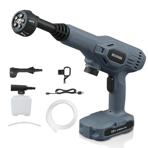 [Amazon.co.jp Exclusive] Iris Ohyama Rechargeable Handheld Washer, Cleans with Higher Pressure Than Tap Water (Non-Pressure Washer), Cordless, Ultra-L