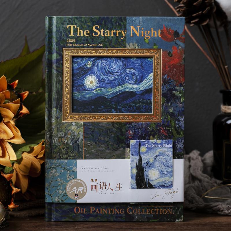 

Vintage Nordic Muxia Girl Art Notebook Embossed Gold Full Color Pages Thick Paper for Journaling