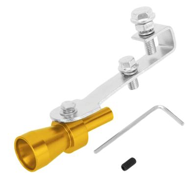 INFINAUTO Turbo Sound Exhaust Muffler Pipe Whistle Rear Tail Pipe S Carbide Chrome Manufacturer Aluminum Gold Tone 1 Set
