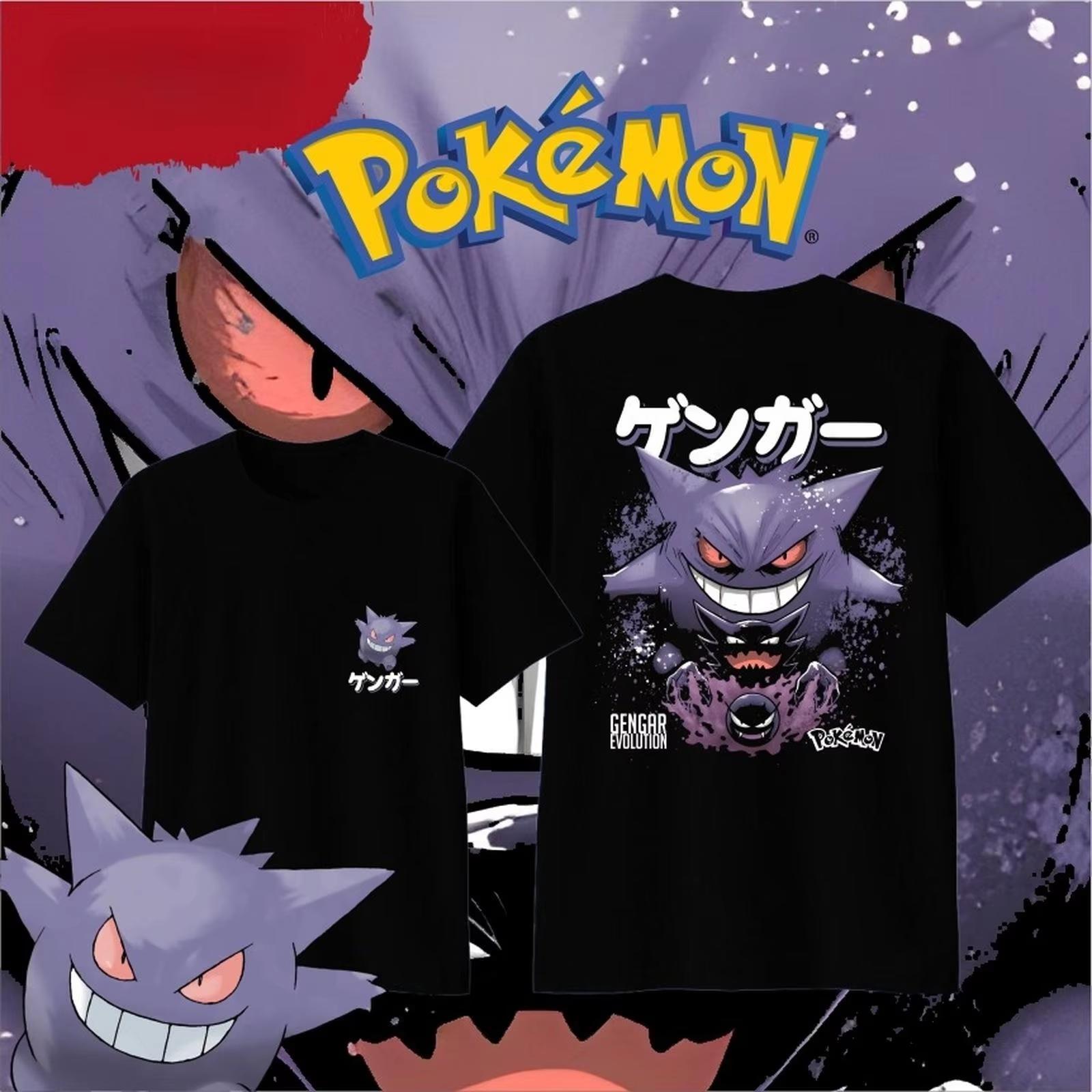 

Anime Pokémon Kaos Pikachu Evolution Printed Tshirt Unisexs and Womens Tshirt Unisexs Top Harajuku Tshirt 2026 Summer Streetwear S