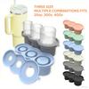 3 Hole Ice Cube Tray Ice Mold Food Grade for 20 30 40oz Stackable with Lid Easy Release Reusable Silicone Ice Tray Space Saving