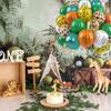 Set de 47 ballons Safari Jungle 30 cm Ballons Imprimé Animalier 25 cm Ballons Confettis Vert Doré Décoration Fête d'Anniversaire